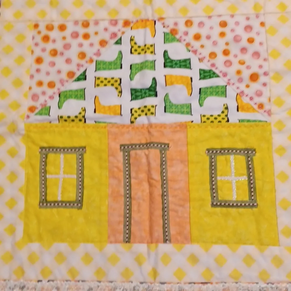 Handcrafted baby blanket carrier cover or wall decor